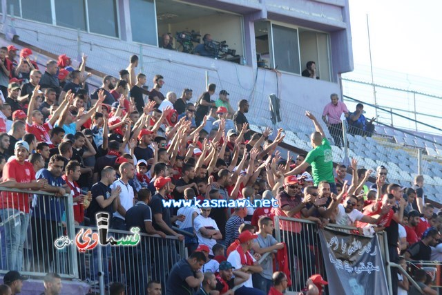 فيديو : الحسم النهائي ينتقل الى ارض الناصرة يوم الثلاثاء بعد التعادل 1-1 واكثر من 4500 مشجع ساند الفريق القسماوي 